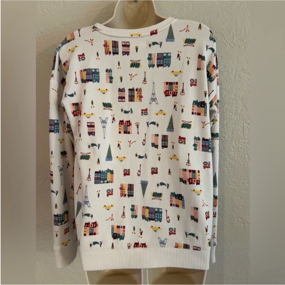 Lauren Conrad off white Christmas lightweight sweater size M - Picture 2 of 7